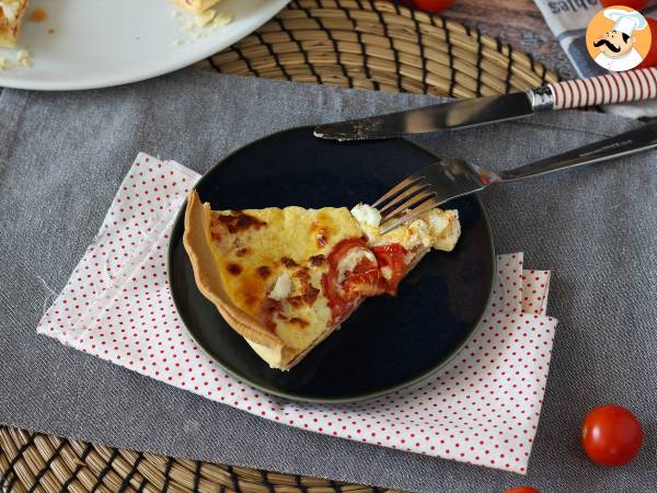 Kasvisruokaa tomaatti-feta-quiche, joka sopii täydellisesti piknikille! - Valmistelu askel 6