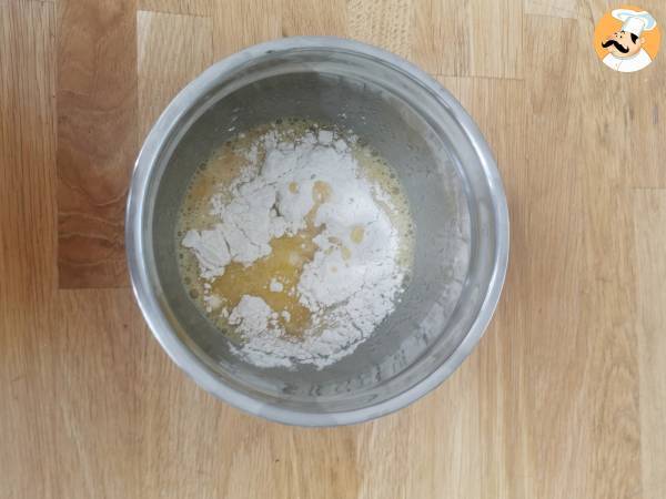 Helppo aprikoosin clafoutis - Valmistelu askel 2