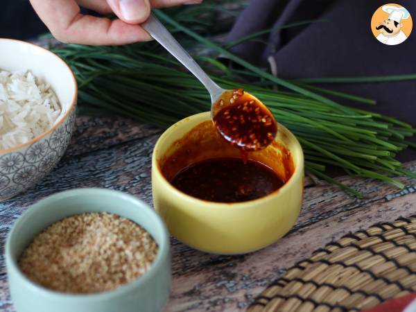 Mausteinen korealainen gochujang-kastike Bibimbapille - Valmistelu askel 3