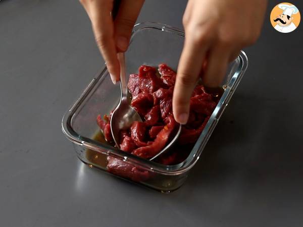 Bibimbap, perinteinen korealainen ruokalaji - Valmistelu askel 2