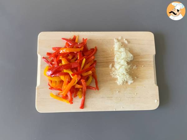 Pasta paprikan ja Philadelphia-juuston kanssa - Valmistelu askel 1