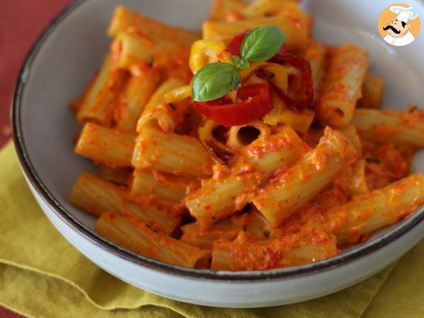 Pasta paprikan ja Philadelphia-juuston kanssa - Valmistelu askel 8