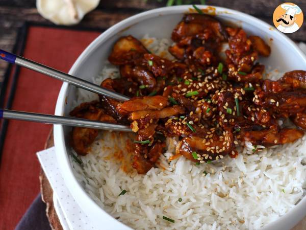 Korealaistyyliset sienet - Shiitake-sienet gochujang-kastikkeessa - Valmistelu askel 7