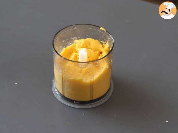 Mango- ja limettisorbetti vain 3 ainesosasta, valmis syötäväksi 5 minuutissa! - Valmistelu askel 3