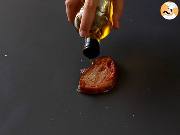 Tomaatti- ja Serrano-kinkkuvoileivät - Valmistelu askel 3