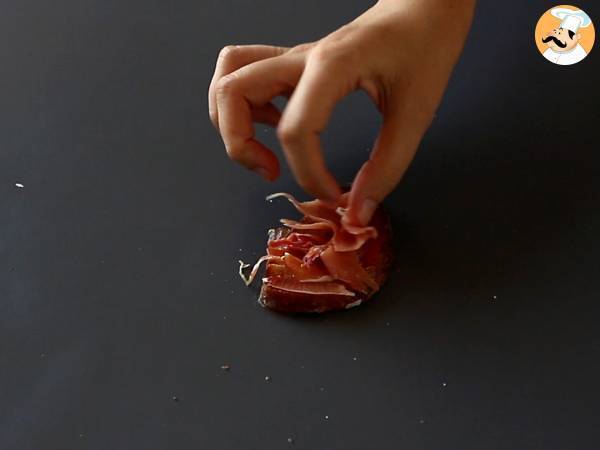 Tomaatti- ja Serrano-kinkkuvoileivät - Valmistelu askel 4