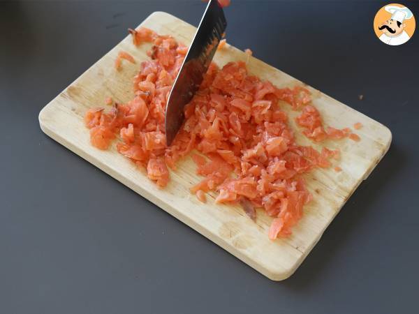 Savulohen, sitruunan ja ruohosipulin kakku - Valmistelu askel 1