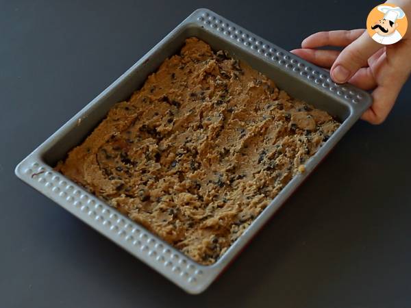 Brookies, täydellinen yhdistelmä brownieita ja keksiä. - Valmistelu askel 6