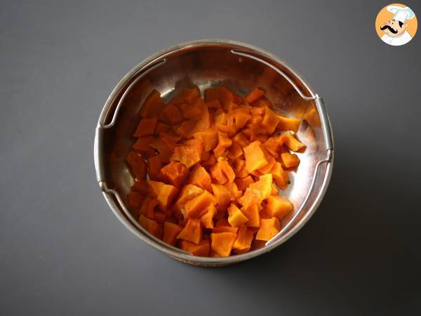 Kurpitsapiirakka, yksinkertainen ja tehokas ateria. - Valmistelu askel 2