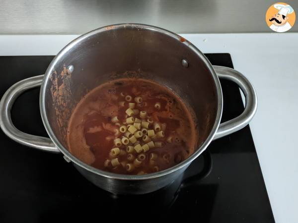 Pasta e fagioli, nopea ja kermainen resepti - Valmistelu askel 4