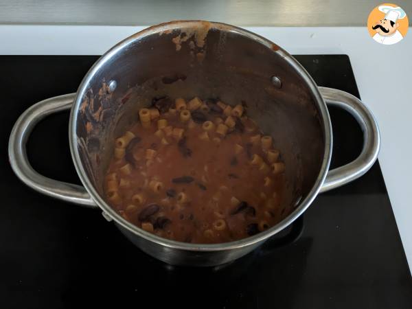 Pasta e fagioli, nopea ja kermainen resepti - Valmistelu askel 5