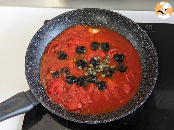 Spagetti alla puttanesca, nopea ja maukas pääruoka. - Valmistelu askel 2