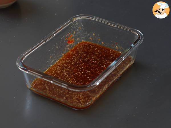 Japanilaisella marinadilla maustetut kananrumpujen palat - Valmistelu askel 2
