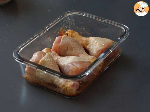 Japanilaisella marinadilla maustetut kananrumpujen palat - Valmistelu askel 3