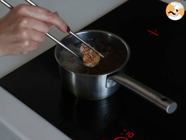 Korealaista paistettua kanaa mausteisella gochujang-kastikkeella - Dakgangjeong - Valmistelu askel 7