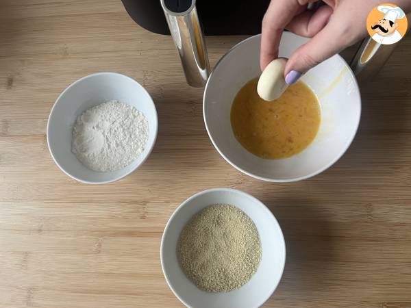 Air fryer paneroitu Babybel - Valmistelu askel 1