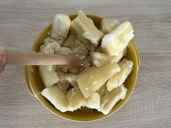 Kermainen ja helppo maniokkipyree - Valmistelu askel 3