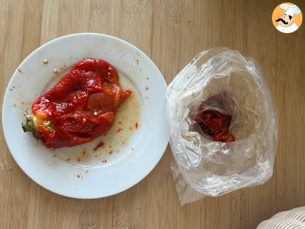Paahdettu paprikasalaatti ilmakeittimessä - Valmistelu askel 3
