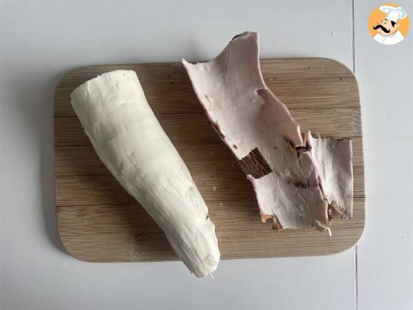 Ilmakuivattu maniokki: rapea ja terveellinen välipala. - Valmistelu askel 1