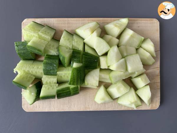 Detox vihreä mehu ilman uuttimen, maksimaalinen vitamiineja! - Valmistelu askel 3