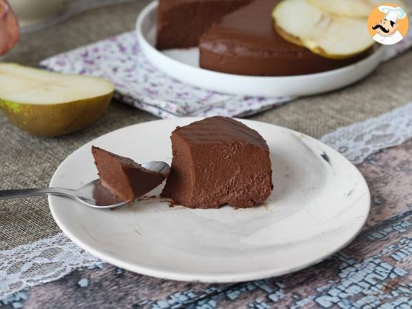 Suklaa-päärynäfudge, superhelppo jälkiruoka, jossa on vain 2 ainesosaa! - Valmistelu askel 6