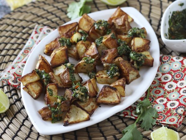 Paistetut perunat chimichurrin kera - Valmistelu askel 7