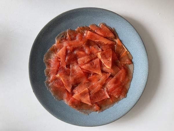 Vesimeloni Carpaccio: virkistävä kesäalkupala - Valmistelu askel 1