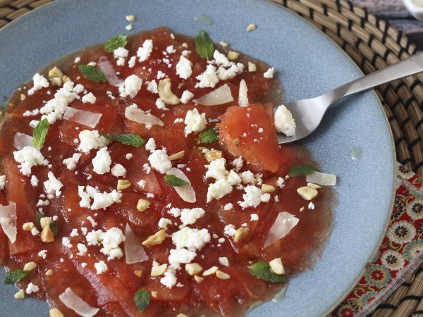 Vesimeloni Carpaccio: virkistävä kesäalkupala - Valmistelu askel 5