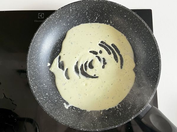 Ricotta- ja basilika-kermapasta - Valmistelu askel 5
