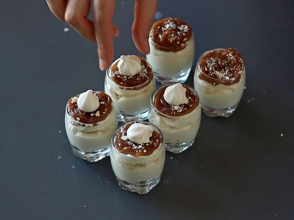Mont Blanc -tyyliset lasit kastanjakreemillä - Valmistelu askel 13