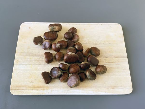 Paahdettuja kastanjoita ilmakeittimessä - Valmistelu askel 1