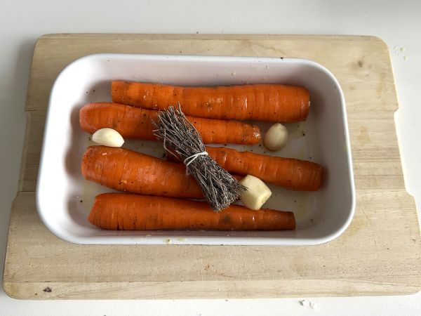 Porkkana hunaja-klementiinikastikkeessa - Valmistelu askel 3