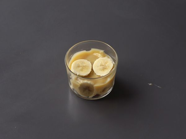 Banaani- ja kinuskilaseja banaanin ja karamellin ystäville. - Valmistelu askel 10