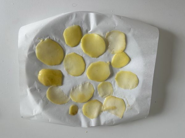 Perunalastut mikroaaltouunissa - Valmistelu askel 6