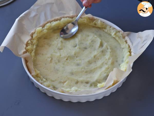 Savulohitorttu perunapohjalla - Valmistelu askel 3