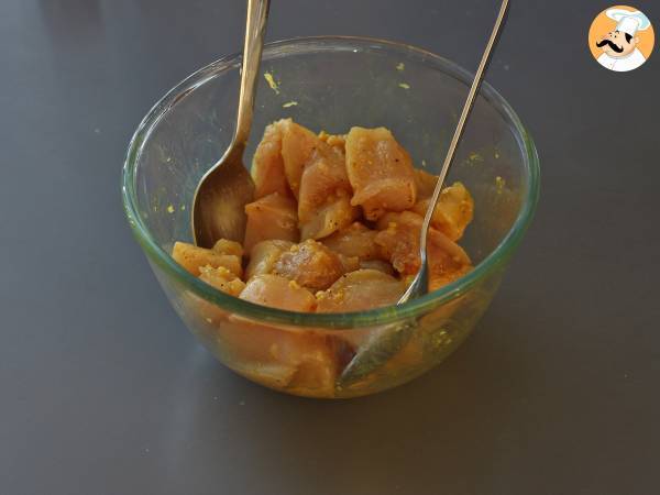 Kanakebab satay-kastikkeella, kulinaarinen matka Aasiaan! - Valmistelu askel 3