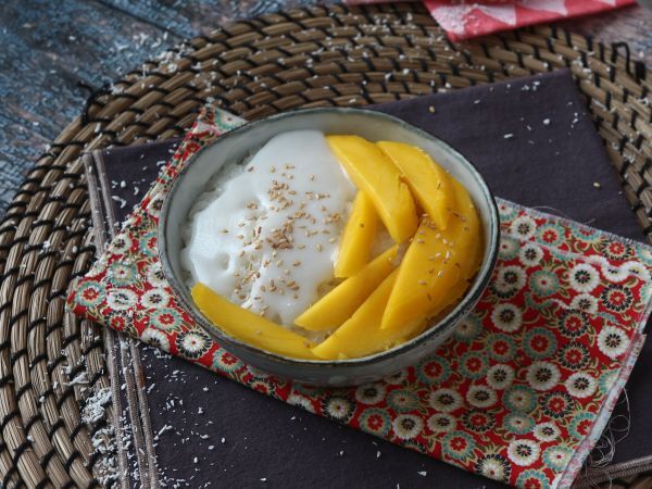 Mango tahmea riisi, super lohdullinen thaimaalainen jälkiruoka - Valmistelu askel 9
