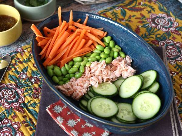 Rapea, mausteinen lohi rapea riisisalaatti! - Valmistelu askel 6