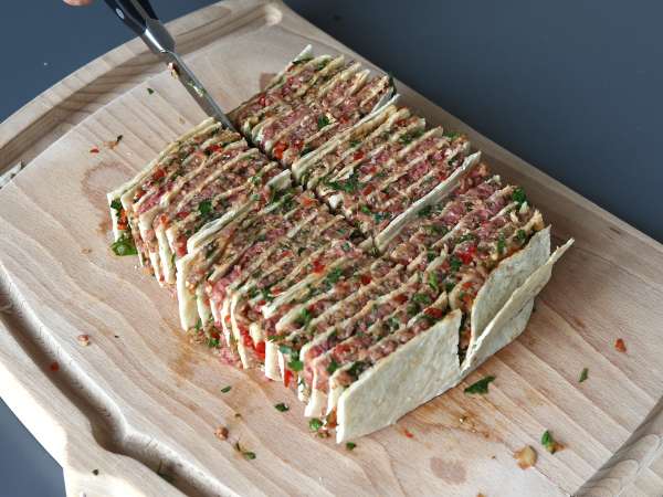 Lavash-kebabvartaat tortillojen kanssa, helppo valmistaa airfryerissa! - Valmistelu askel 8