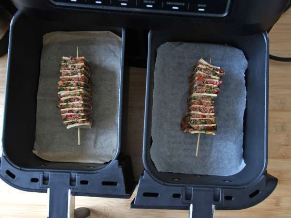 Lavash-kebabvartaat tortillojen kanssa, helppo valmistaa airfryerissa! - Valmistelu askel 10