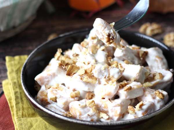 Kermaiset kurpitsan nokareet Philadelphian ja rapeiden saksanpähkinöiden kanssa - Valmistelu askel 8