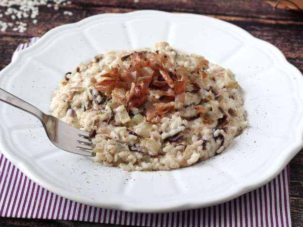 Kermainen ja maukas retiisi, pekoni ja philadelphia risotto - Valmistelu askel 8