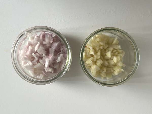 Pienet flanit pinaateista ja sienistä - Valmistelu askel 2