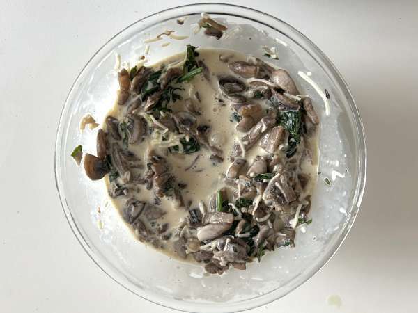 Pienet flanit pinaateista ja sienistä - Valmistelu askel 9