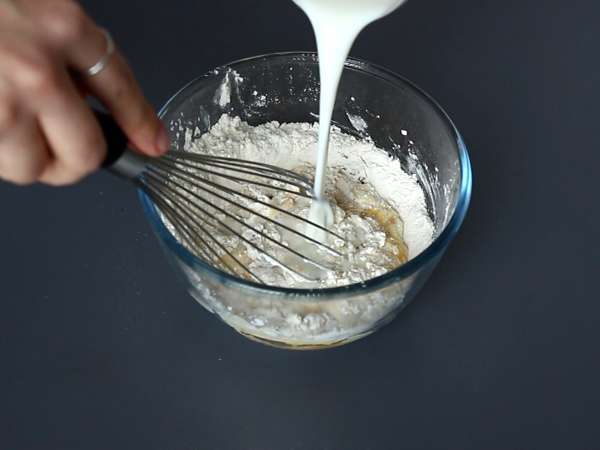 Pannukakkutagliatelle suklaalla ja maapähkinöillä! - Valmistelu askel 1