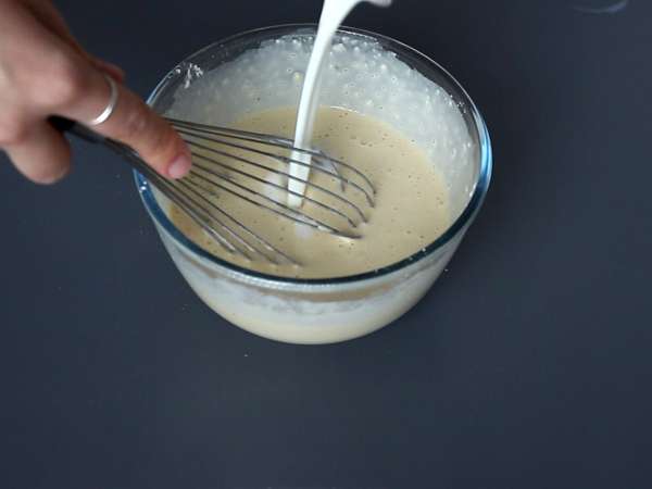 Pannukakkutagliatelle suklaalla ja maapähkinöillä! - Valmistelu askel 2