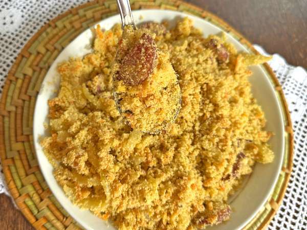 Kultainen pepperonifarofa kananmunan ja porkkanan kanssa - Valmistelu askel 4