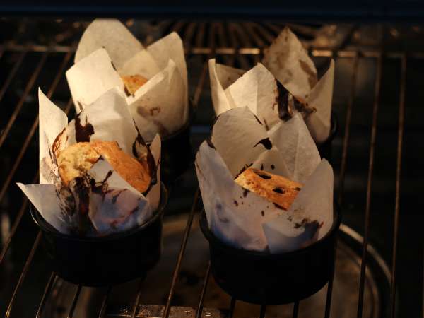 Extra gourmet-banaani-suklaamuffinssit - Valmistelu askel 10