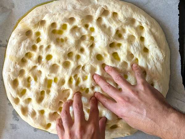 Maalaisfocaccia sipulilla ja rosmariinilla - Valmistelu askel 9