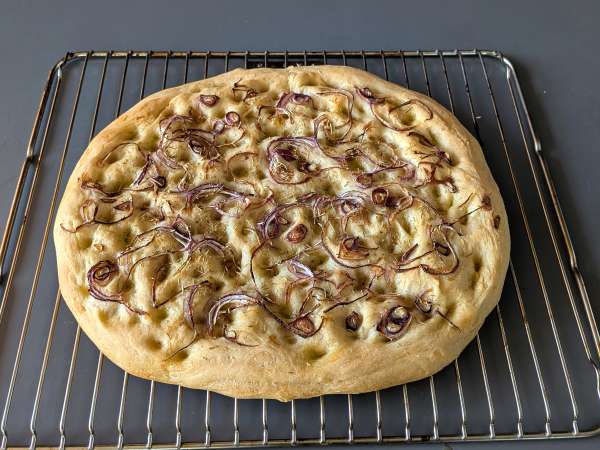 Maalaisfocaccia sipulilla ja rosmariinilla - Valmistelu askel 12